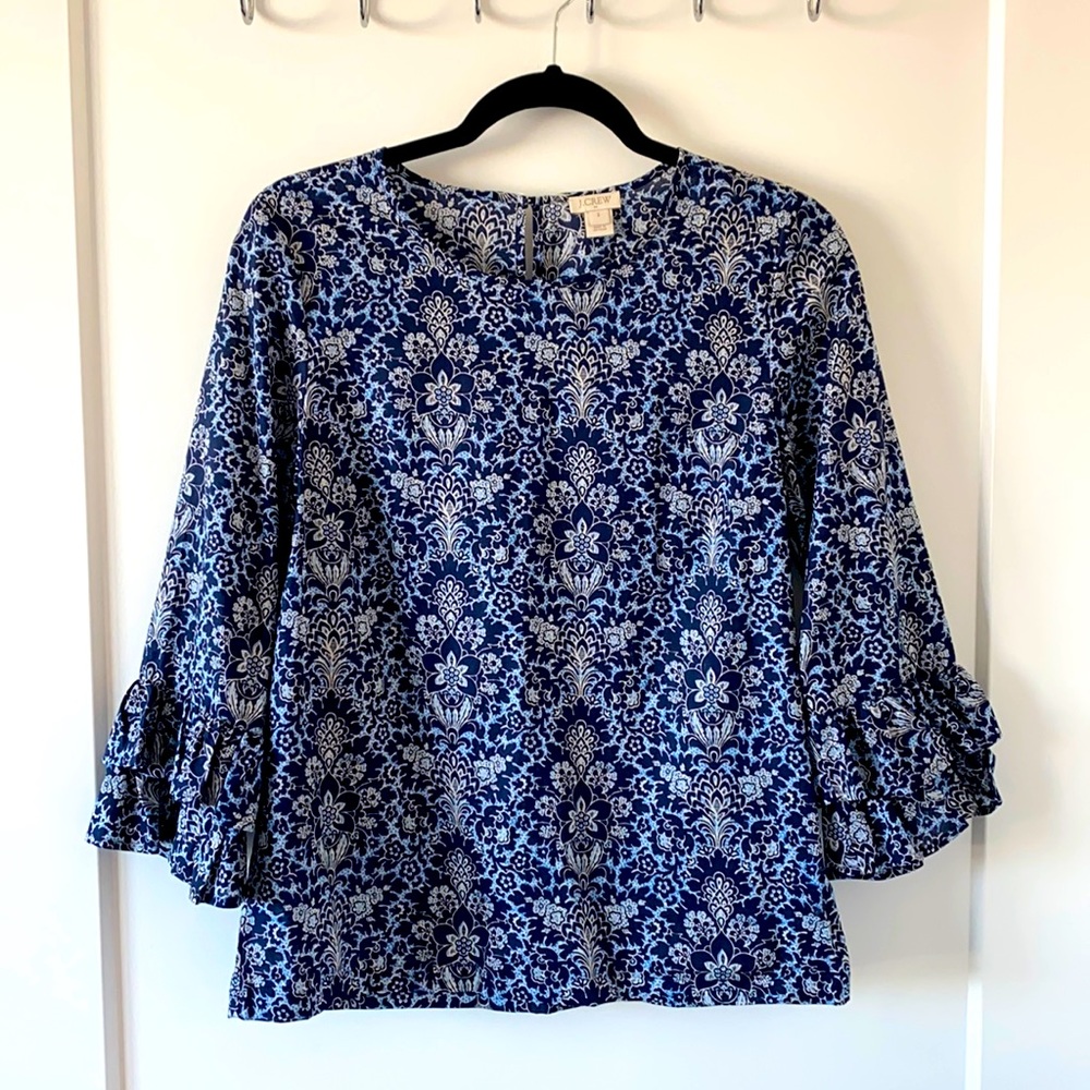 J Crew, floral blouse
